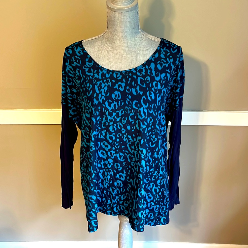 Mixed media long sleeved top